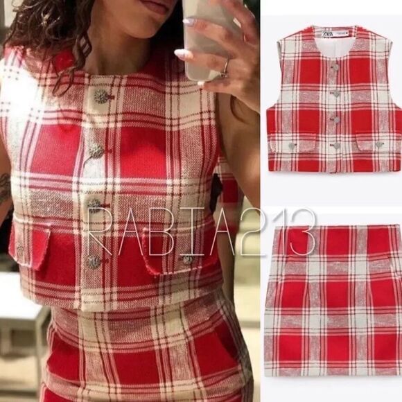 ZARA TEXTURED WEAVE MINI SKIRT - Picture 3 of 13